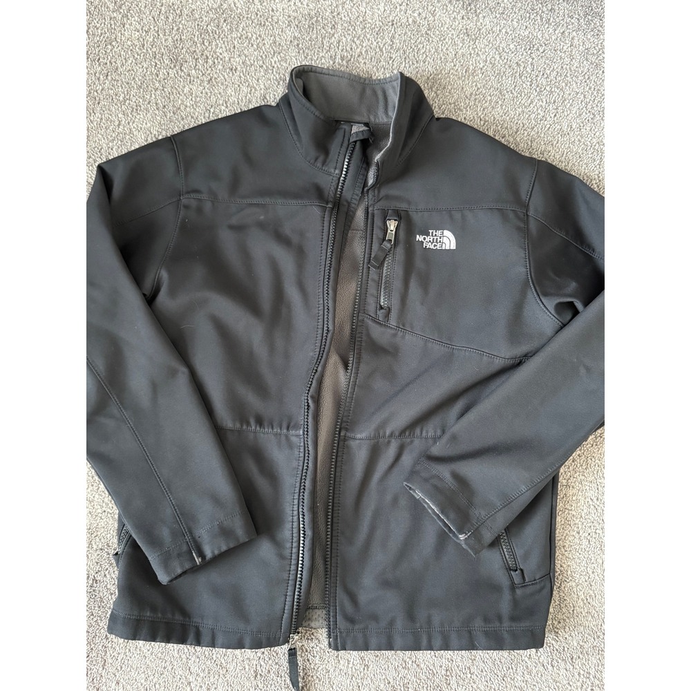 The North Face Boys Black Apex Bionic Softshell Fleece Lined Jacket Size 14/16